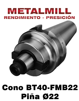 Cono porta brocas BT40FMB22